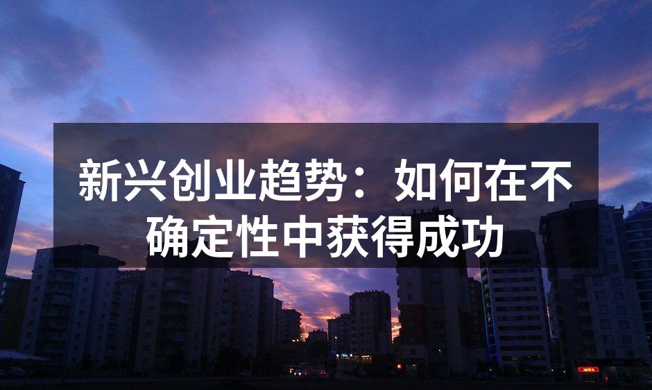 新兴创业趋势：如何在不确定性中获得成功